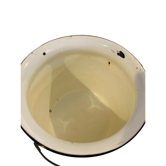 Porcelain Enameled Ware List Buffalo NY Flintstone Pail 9" Bucket - Picture 7 of 7